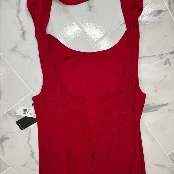 Adrianna Papell Boat Neck Sleeveless Cowl Back Stretch Metallic Jersey K… - Picture 11 of 14